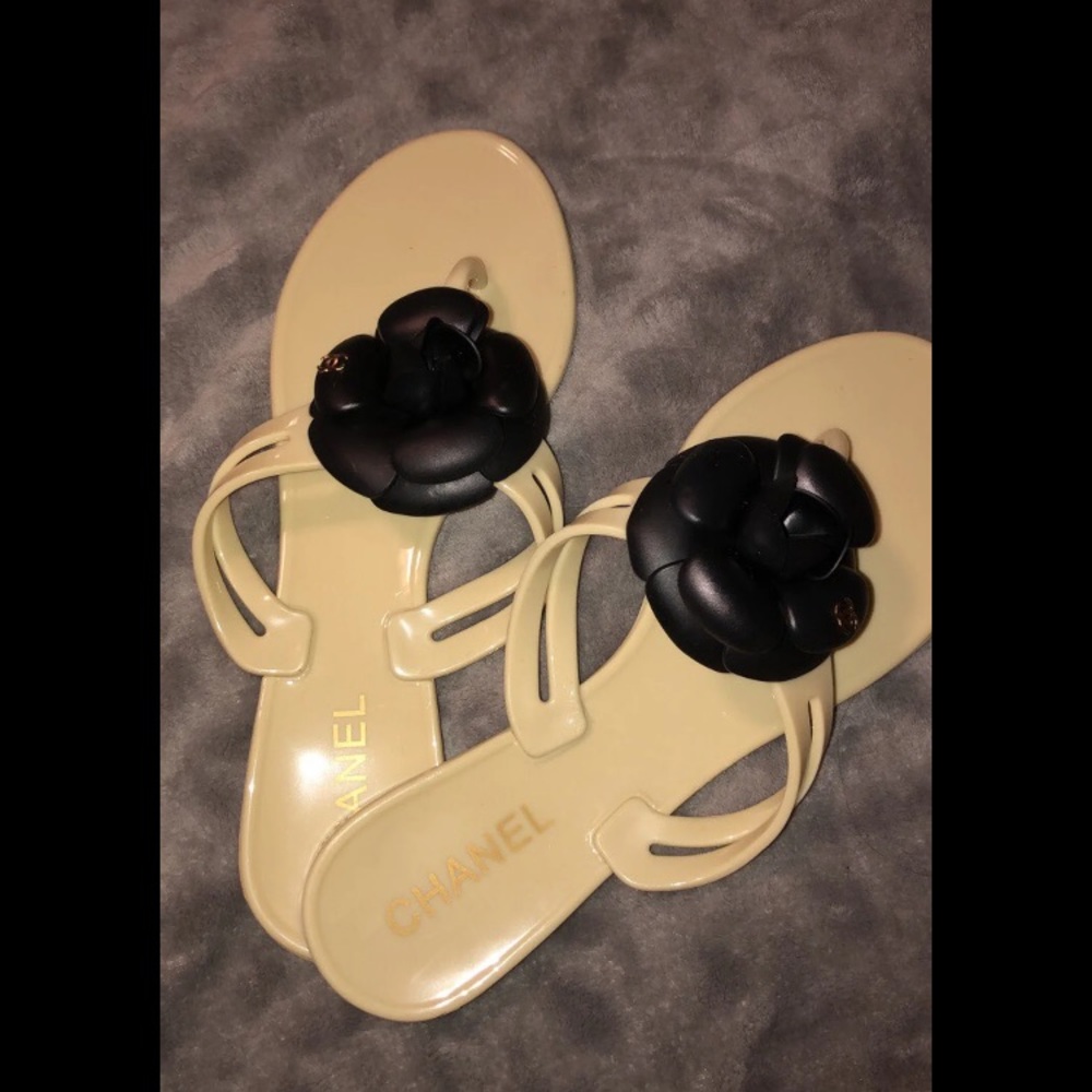 Authentic Chanel flip-flops.